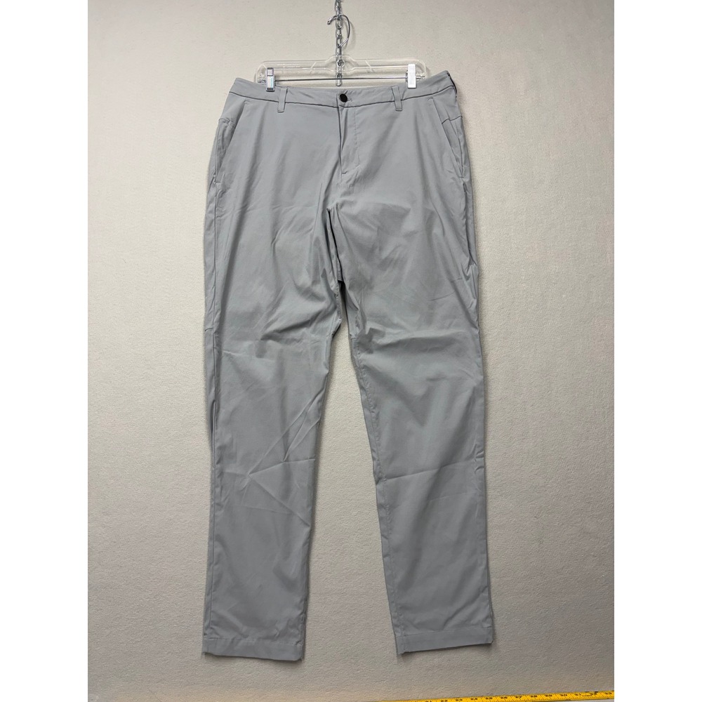 Lululemon Commission Pant Slim Men 36 Grey Technical Stretch Chino Trousers